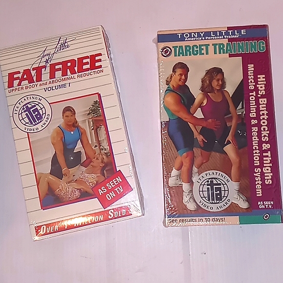 Lot of 2 Tony Little VHS- Target Training and Fat Free - Picture 1 of 7